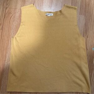 Cold water creek 2X silk blend sleeveless tank blouse soft yellow